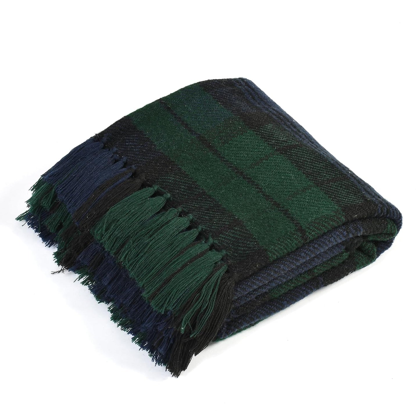 Acrylic Soft Handloom Throw Blanket with Tassels – 125×150 cm