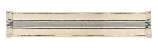 Tufted Cotton Table Runner 40×220 cm – Handcrafted Striped Woven Design with Tassels (Copy)