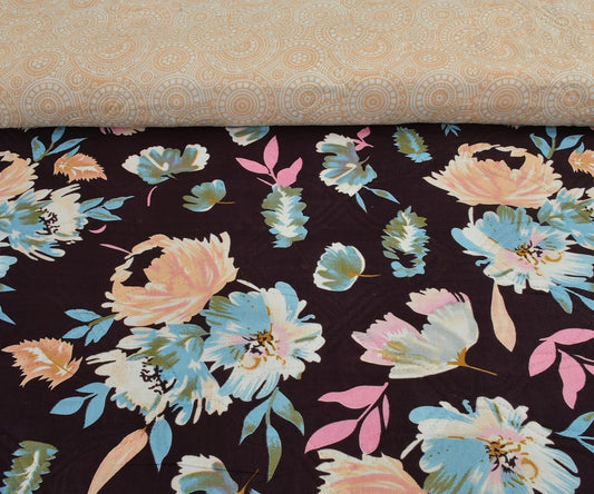 Ultrasonic Quilted Comforter – Ultra-Soft Hypoallergenic All-Season (230×190 CM) | Multi-Color Floral Design