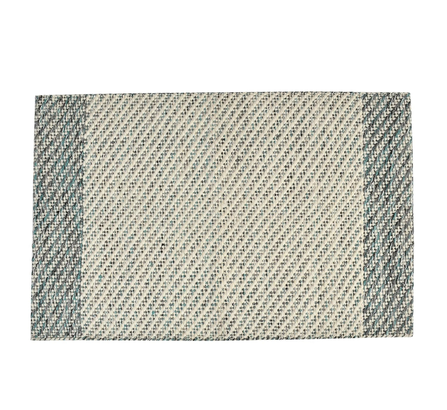Beige Handwoven Cotton Rug for Everyday Living