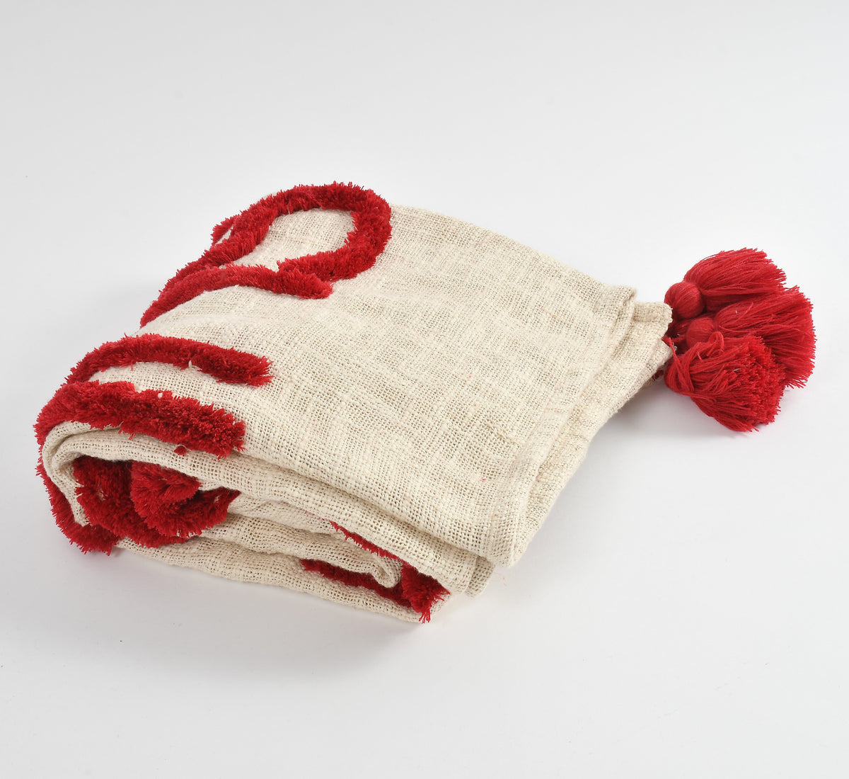 Cotton Christmas Tufted Throw 50x60 – Merry Christmas Reindeer