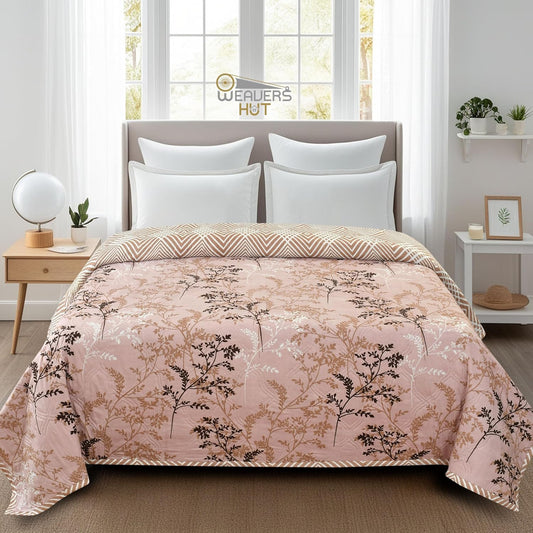 Ultra-Soft Hypoallergenic Microfiber, Fade-Resistant All-Season Comfort (230 × 190 cm, Pink & Black)