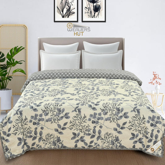 Ultra-Soft Hypoallergenic Microfiber, Fade-Resistant All-Season Comfort (230 × 190 cm, Silver)