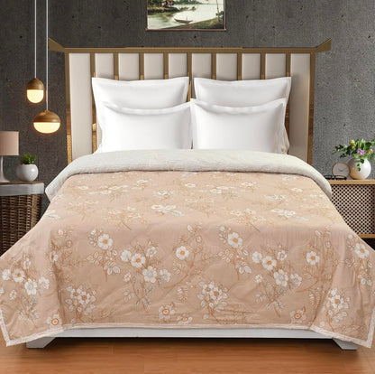 Premium Ultrasonic Quilted Comforter – Ultra-Soft Hypoallergenic Microfiber, Fade-Resistant All-Season Comfort (230 × 190 cm, Beige)