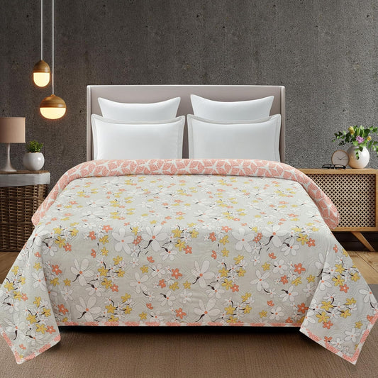 Ultra-Soft Hypoallergenic Microfiber, Fade-Resistant All-Season Comfort (230 × 190 cm, Pink Silver)