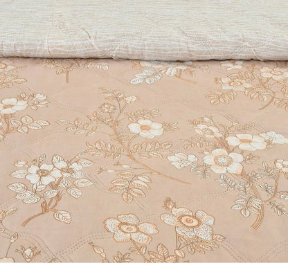 Premium Ultrasonic Quilted Comforter – Ultra-Soft Hypoallergenic Microfiber, Fade-Resistant All-Season Comfort (230 × 190 cm, Beige)