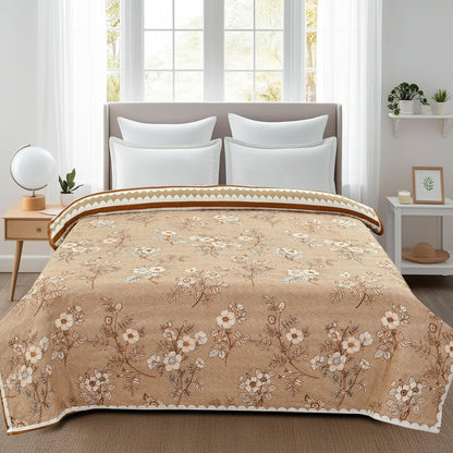 Ultra-Soft Hypoallergenic Microfiber, Fade-Resistant All-Season Comfort (230 × 190 cm, Beige)