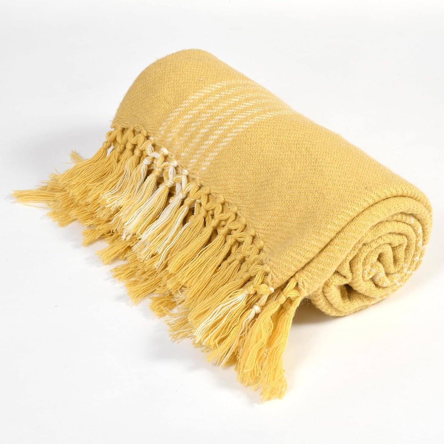 Handloom Boho Soft Cotton Throw for Sofa & Bed – 50×60 Inch