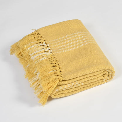 Handloom Boho Soft Cotton Throw for Sofa & Bed – 50×60 Inch