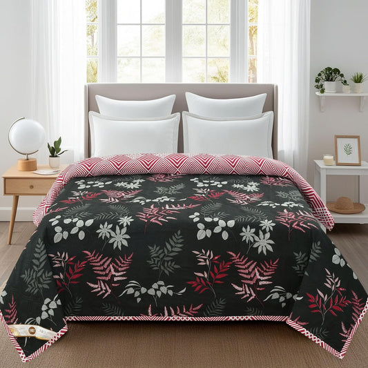 Ultra-Soft Hypoallergenic Microfiber, Fade-Resistant All-Season Comfort (230 × 190 cm, Black)