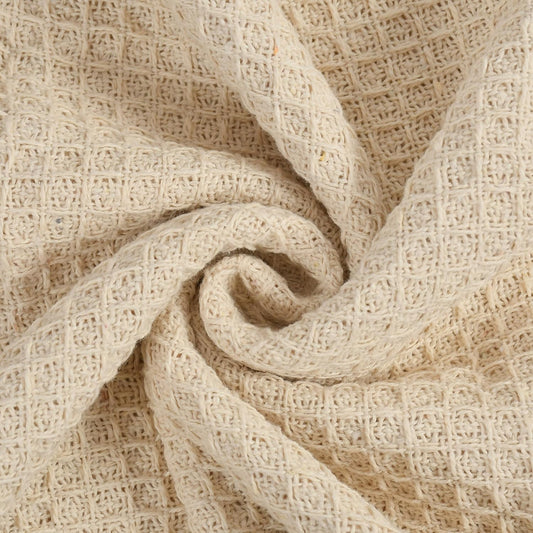 Cotton Handloom Waffle Throw for Sofa & Bed – 125×150 cm (50×60 inches)