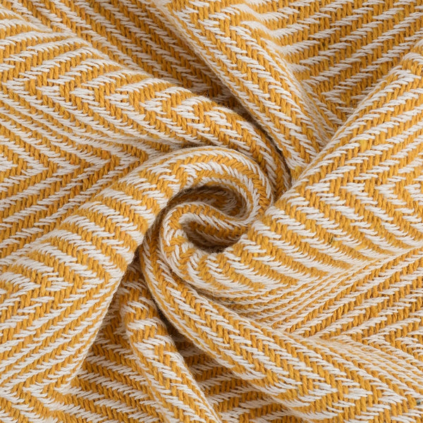 Cotton Herringbone Throw with Tassels for Sofa & Bed – 125×150 cm