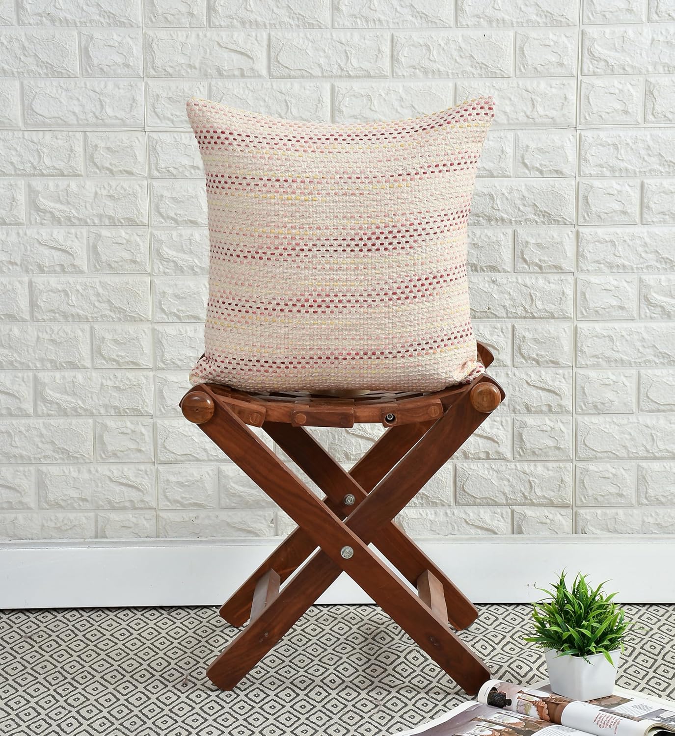 Artis Handwoven Cushion Cover – Timeless Textured Design (Comes in Multicolor)