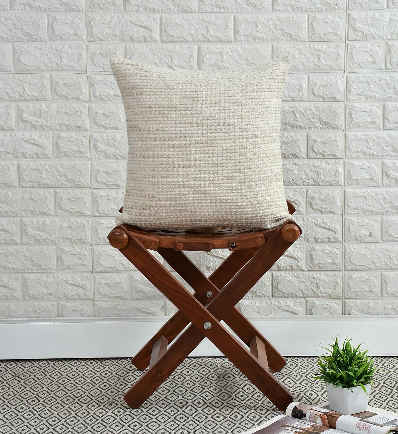 Artis Handwoven Cushion Cover – Timeless Textured Design (Comes in Multicolor)