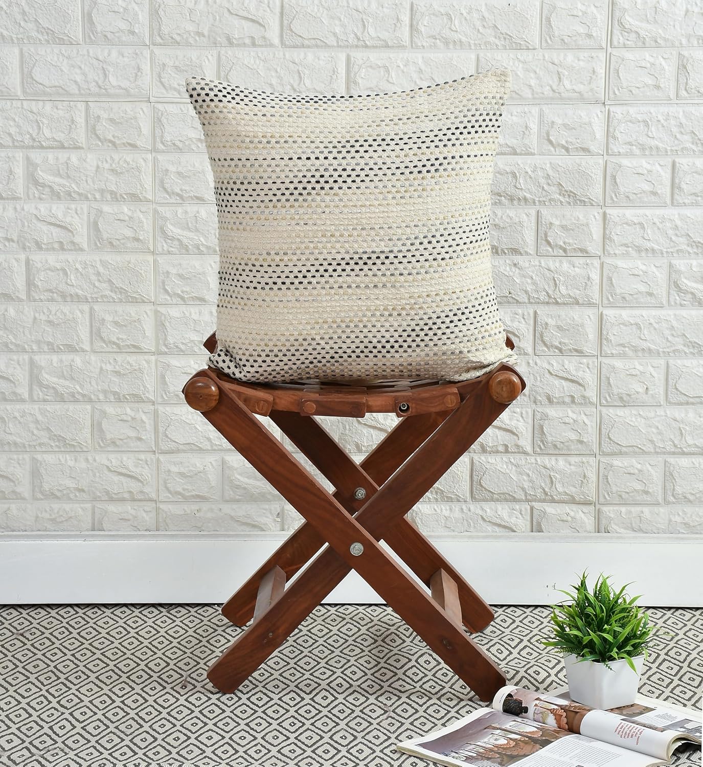 Artis Handwoven Cushion Cover – Timeless Textured Design (Comes in Multicolor)