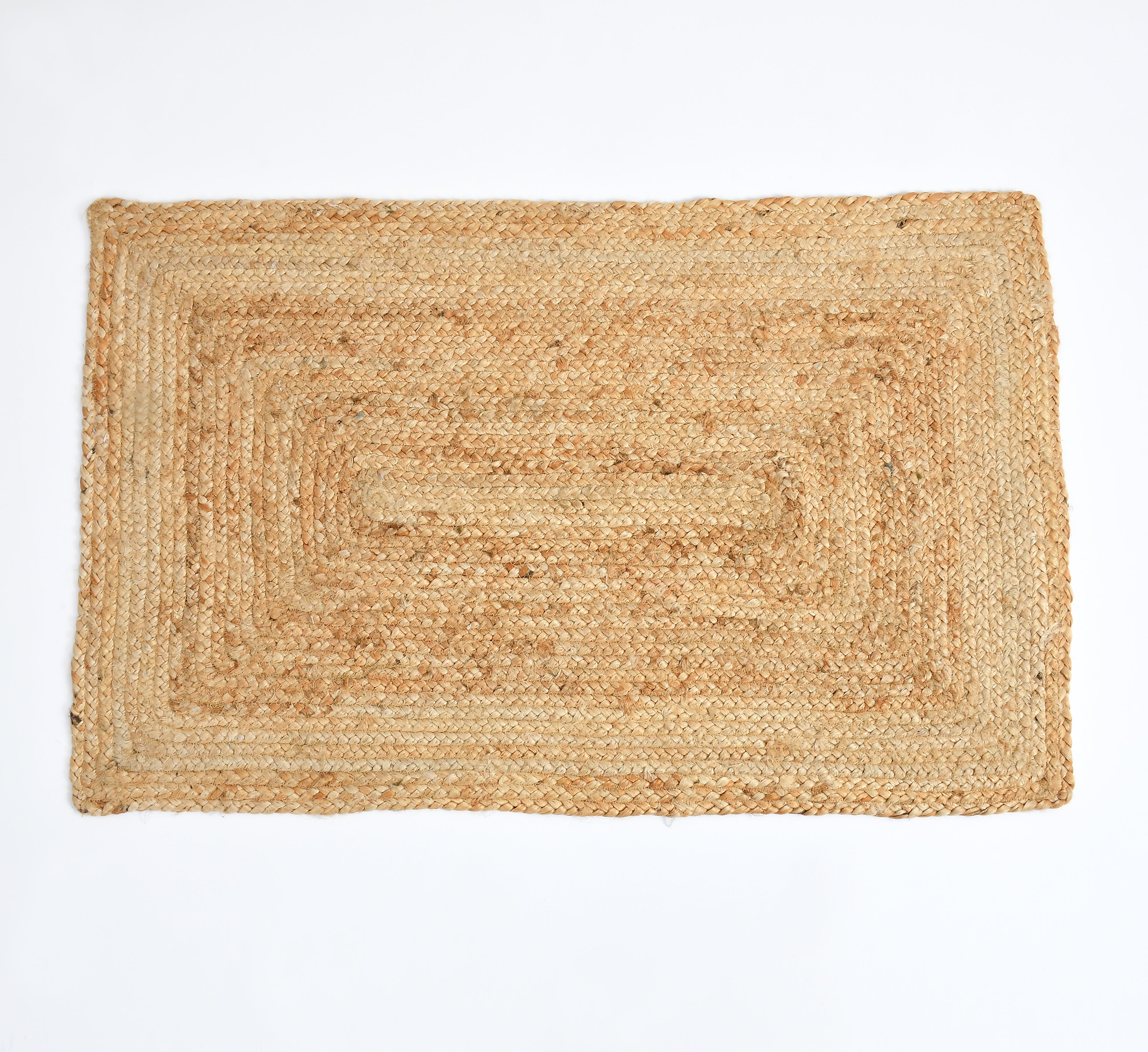 Hand-Braided Natural Jute Rug / Floor Mat – 60×90 cm