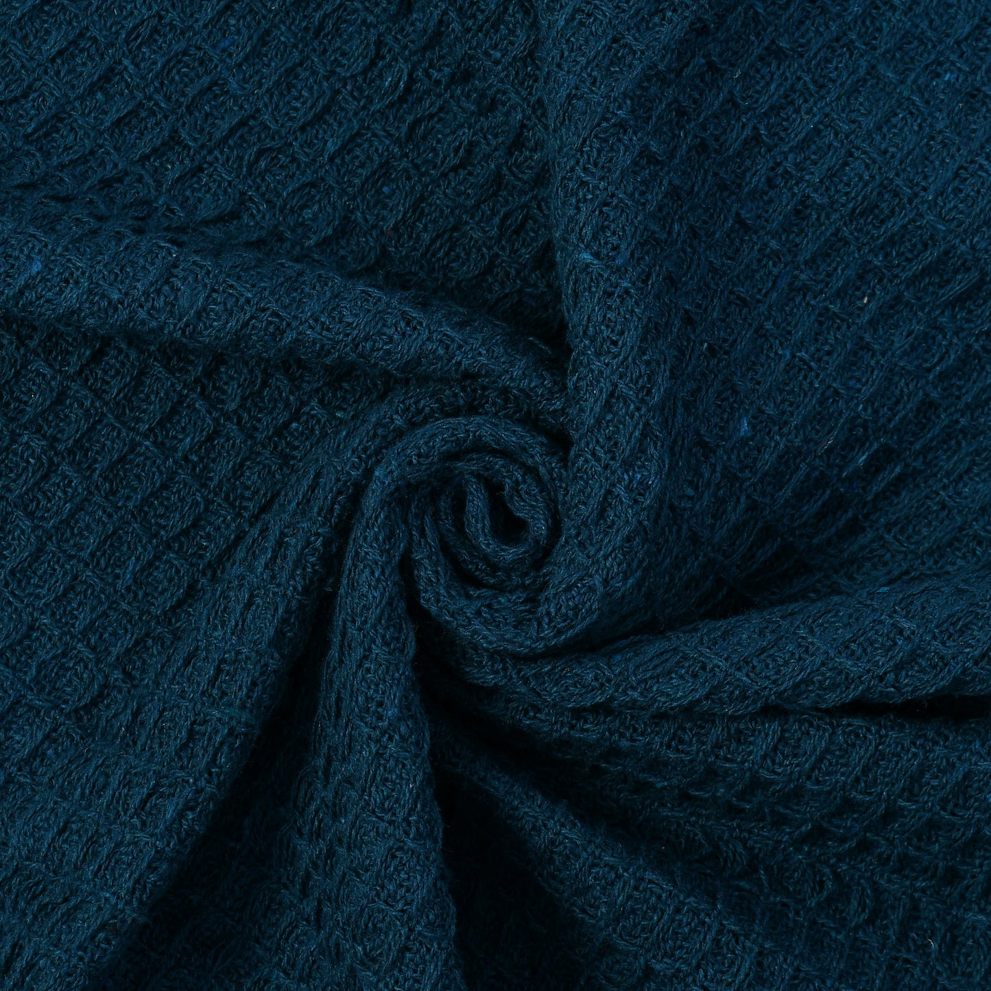 Weavers Hut 100% Cotton Waffle Throw Blanket with Tassels – Soft Breathable Sofa & Bed Throw for Couch, Living Room & Bedroom – Emerald Green – 125 x 150 cm (50 x 60 Inches)