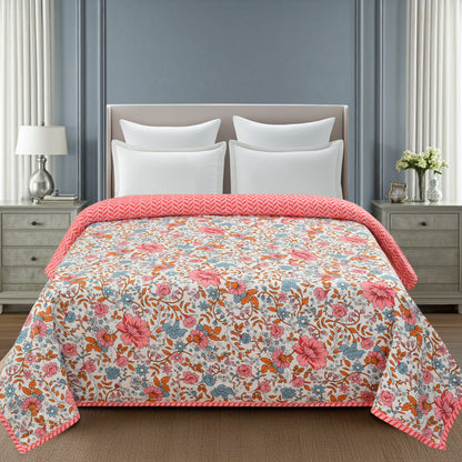 Weavers Hut Premium Cotton Comforter for Double Bed | Reversible | All Season