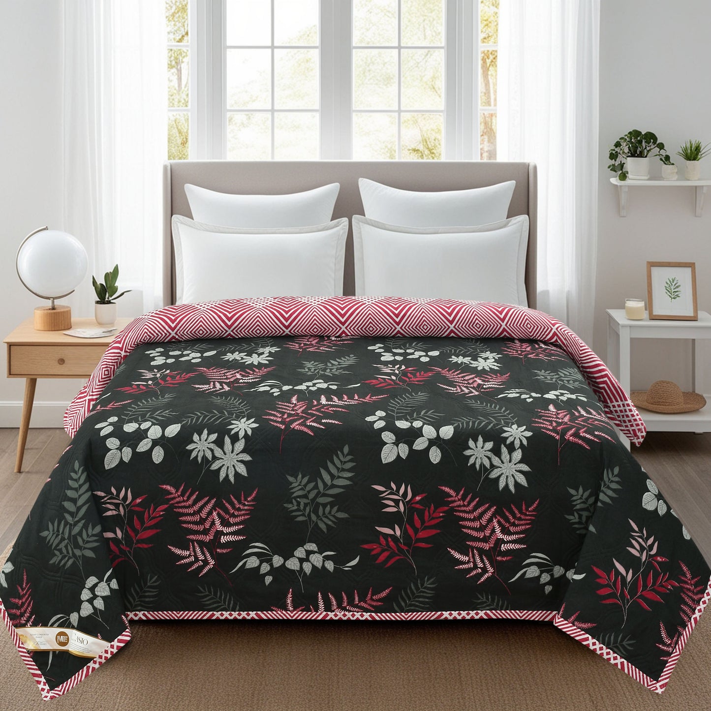 Weavers Hut Premium Cotton Comforter for Double Bed | Reversible | All Season