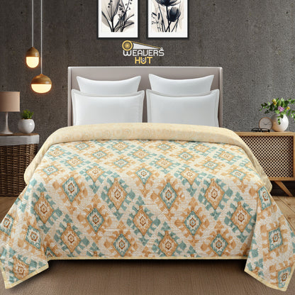 Weavers Hut Premium Cotton Comforter for Double Bed | Reversible | All Season