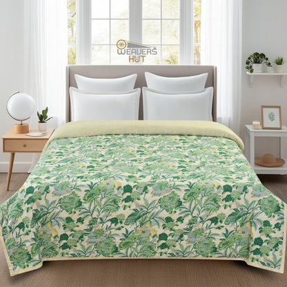 Weavers Hut Premium Cotton Comforter for Double Bed | Reversible | All Season