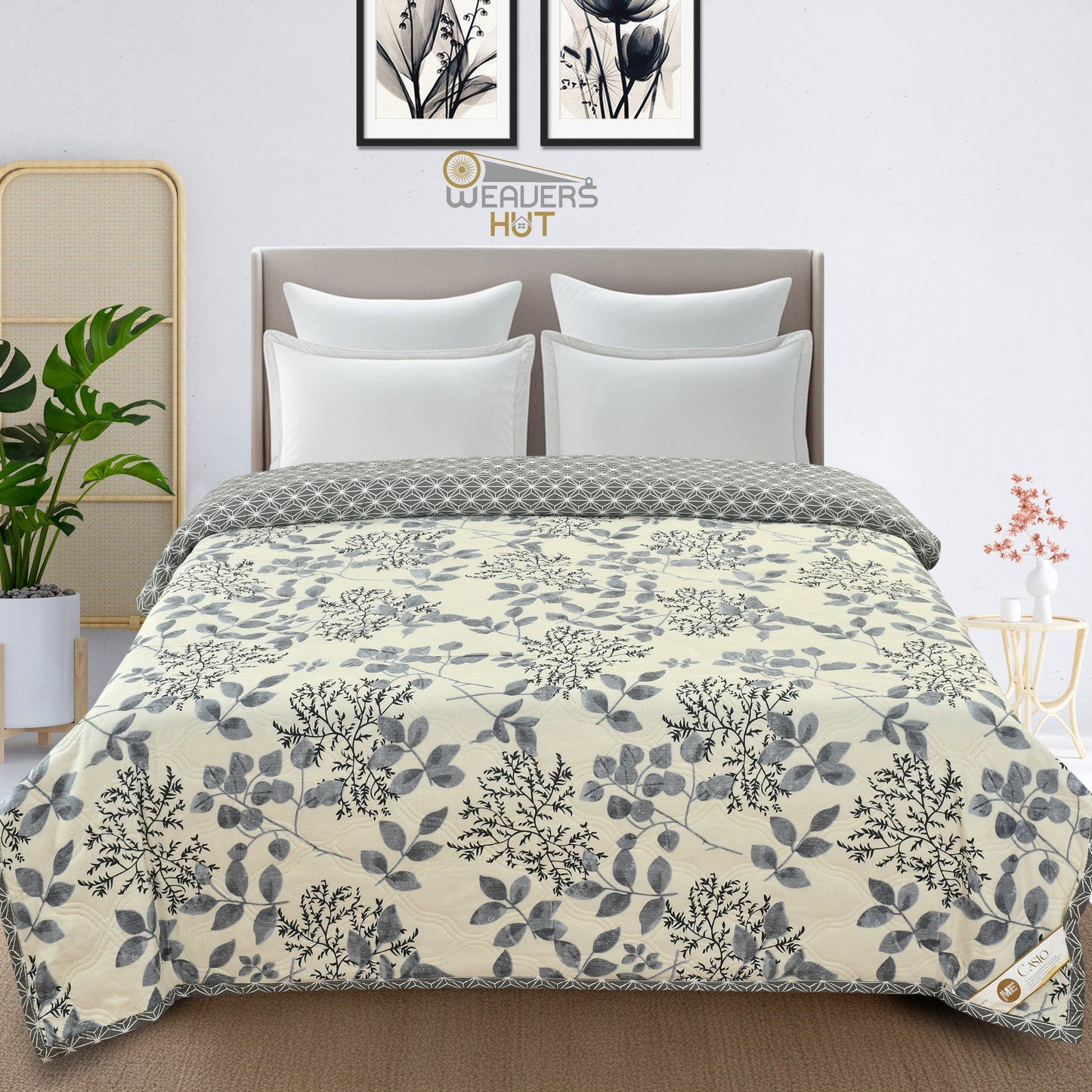 Weavers Hut Premium Cotton Comforter for Double Bed | Reversible | All Season