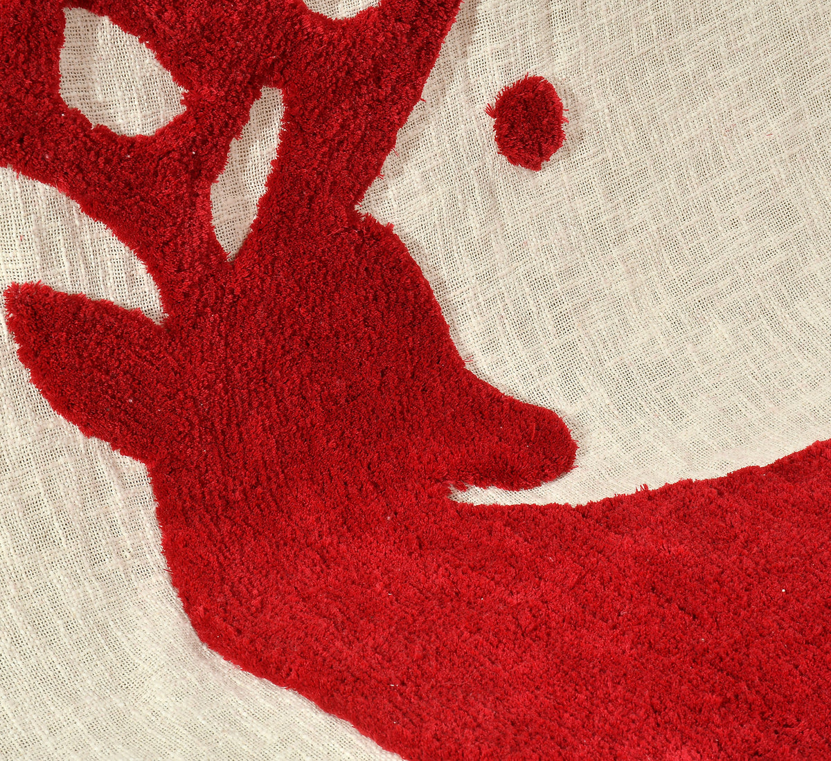 Cotton Christmas Tufted Throw 50x60 – Reindeer Design