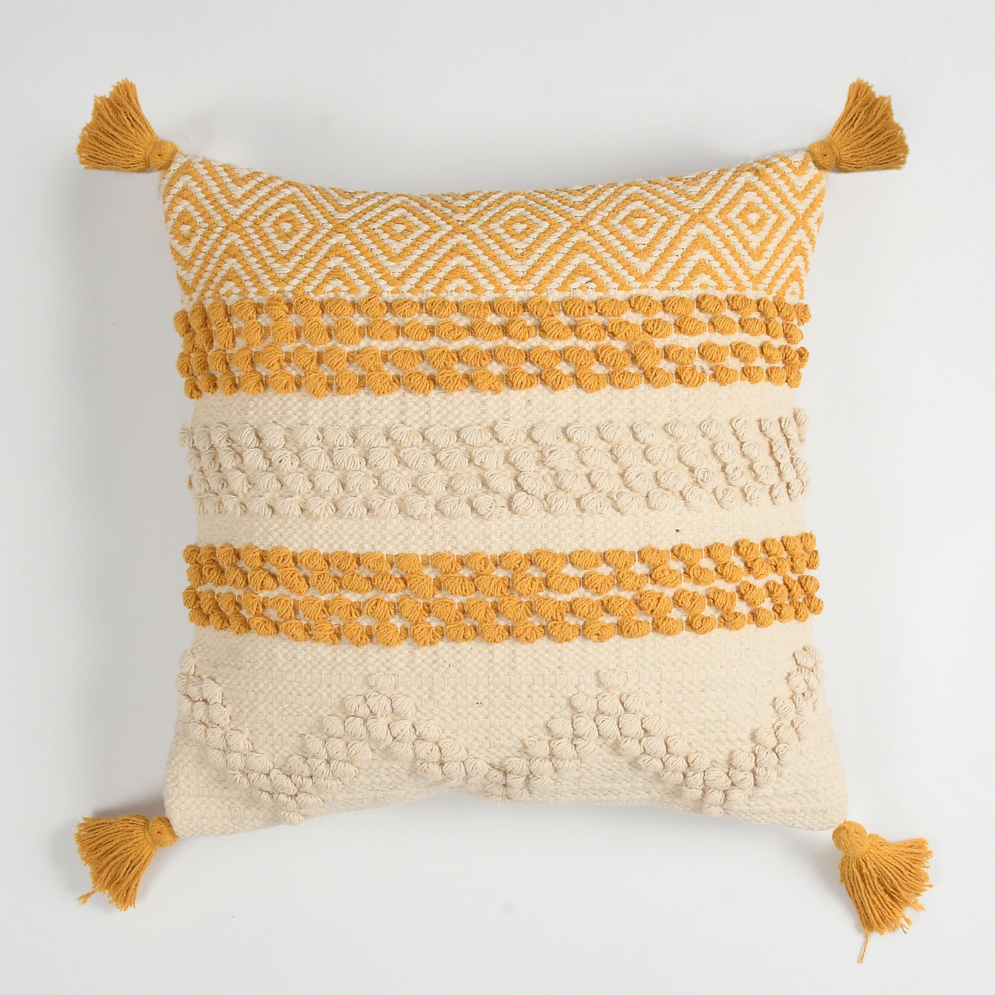 Textured Striped Throw Pillow Case for Sofa, Couch, Bed & Living Room - 16x16 Inch (40x40 cm)