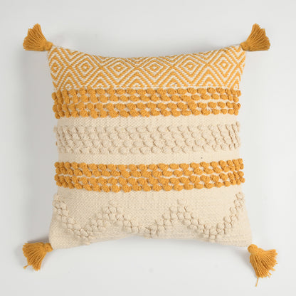 Textured Striped Throw Pillow Case for Sofa, Couch, Bed & Living Room - 16x16 Inch (40x40 cm)