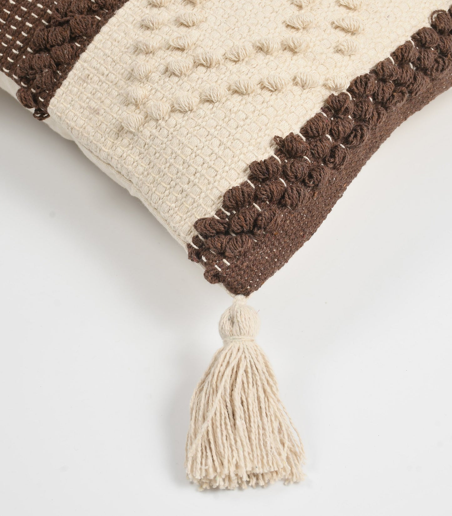 Textured Geometric Throw Pillow Case for Sofa, Couch, Bed & Living Room - 16x16 Inch (40x40 cm)