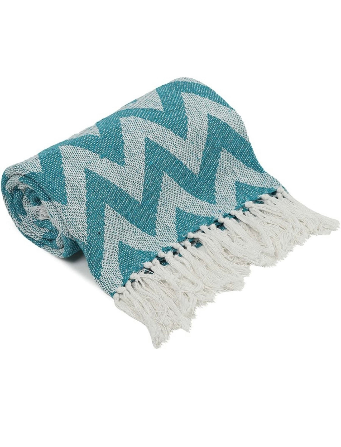 Cotton Chevron Throw Blanket – 130×170 cm | Soft & Lightweight Sofa/Bed Throw